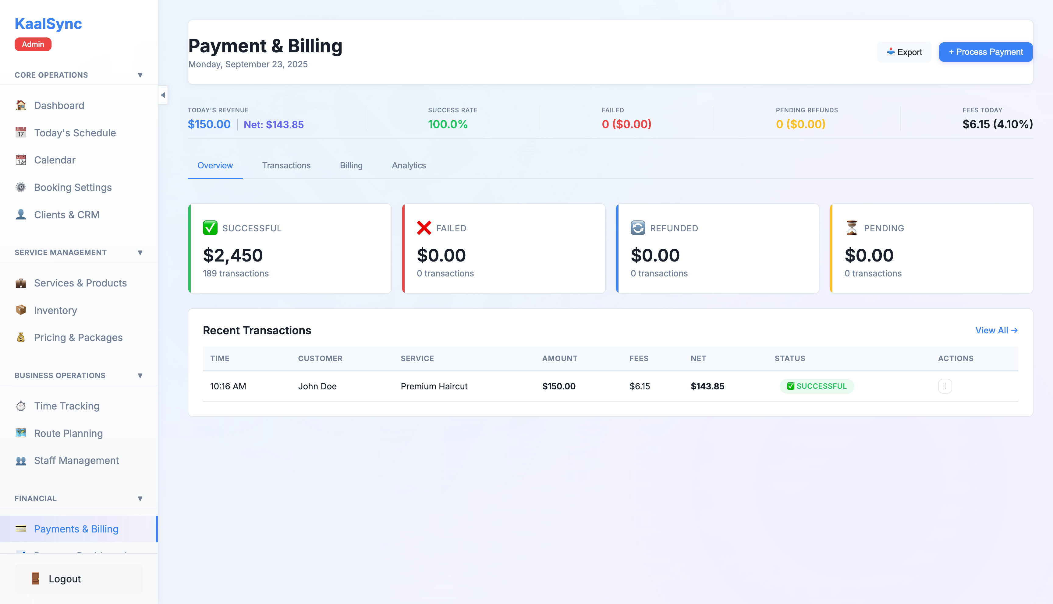 Integrated Payments - Square, Stripe, Adyen. Invoicing, receipts, recurring billing, refund management.